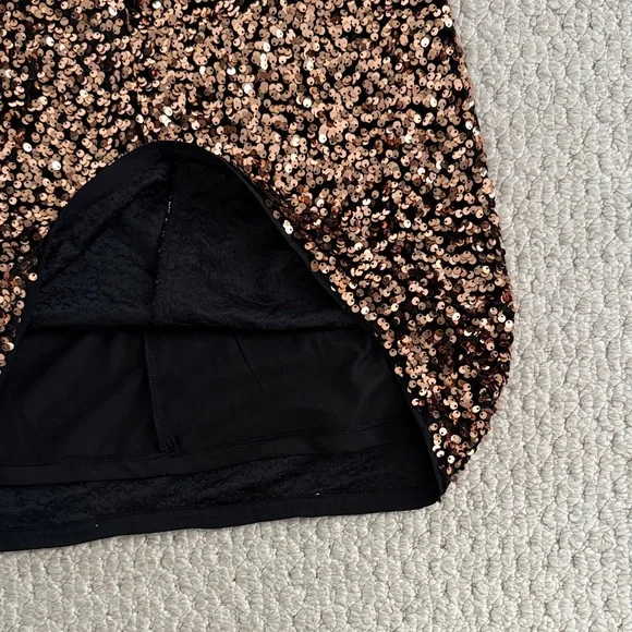 H&M Gold Sequin Mini Dress XS - Picture 5 of 5
